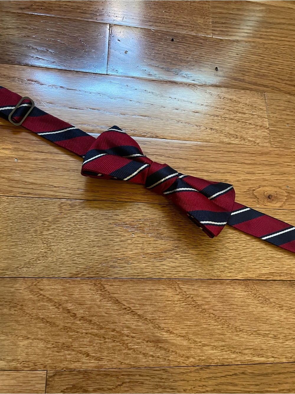 Vintage Lands' End Silk Plaid Bow Tie Pre-tied